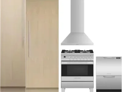 5 Piece Package Includes Refrigerator, Freezer, Range, Hood And Dishwasher